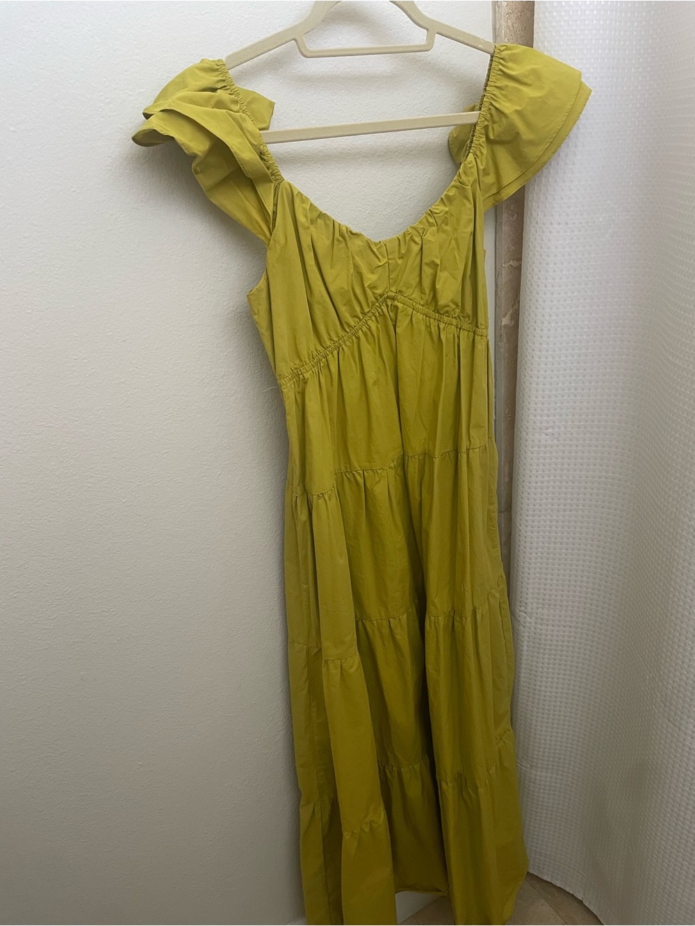 Ellison Lime Green Tiered Dress